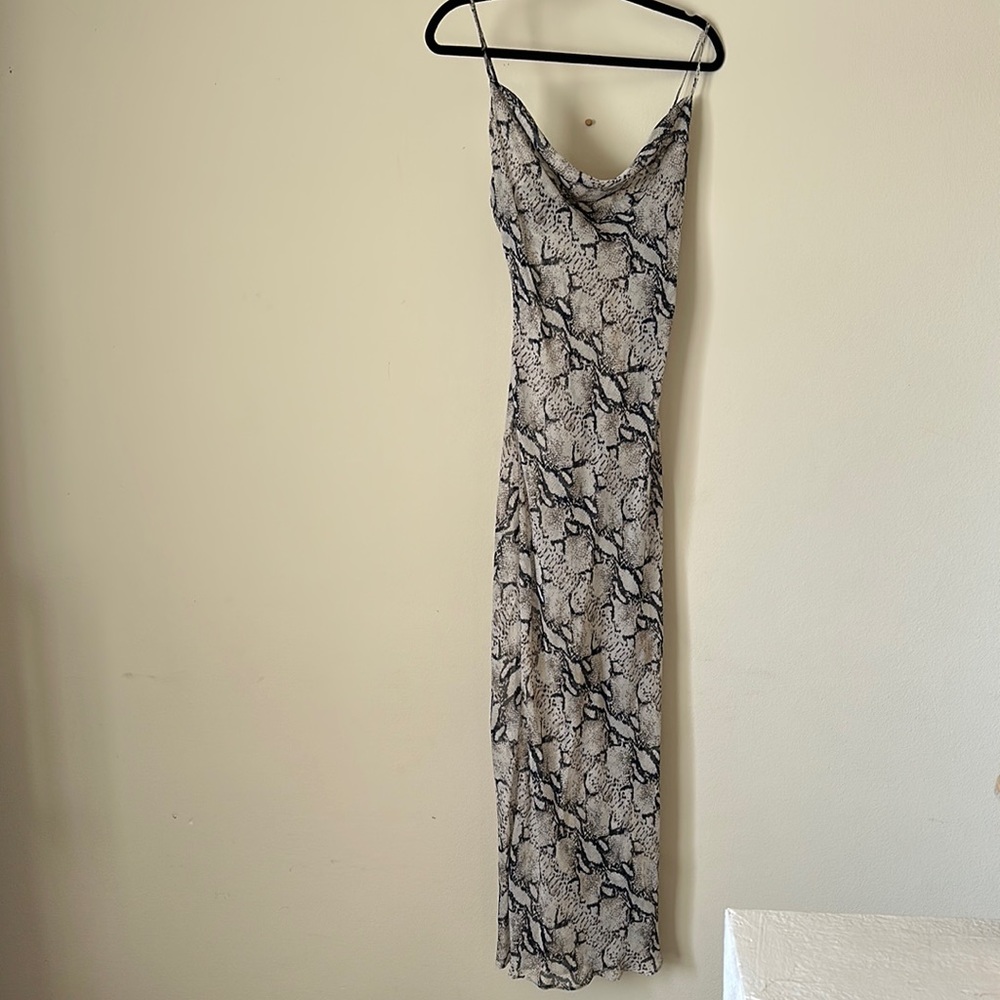 Superdown Sheer Cowl Neck Maxi Dress